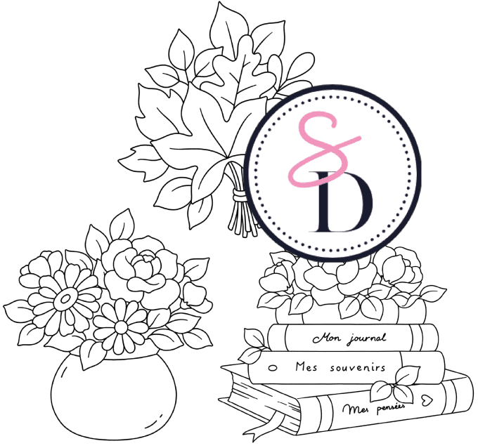 Tampon caoutchouc - Mes pensées florales