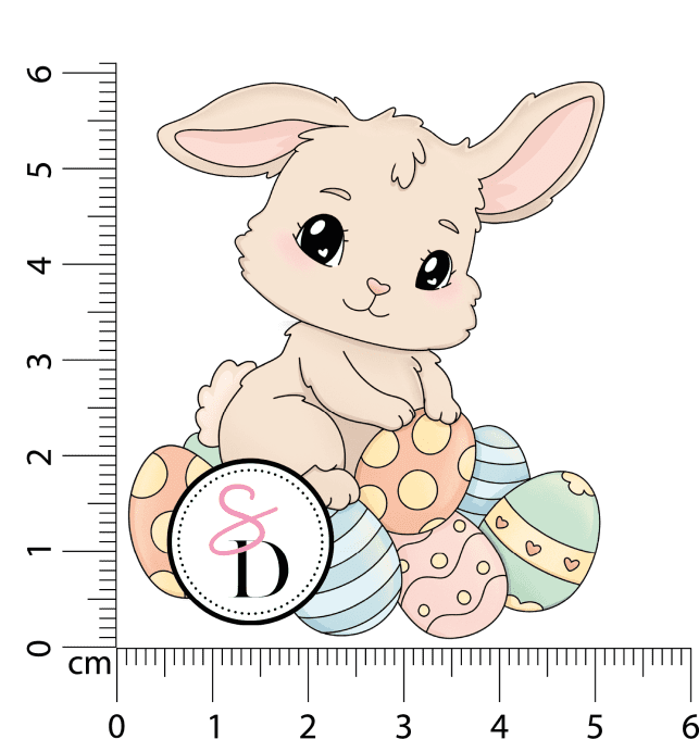 Tampon caoutchouc - Petit lapin et son trésor - Les trésors de Pâques | Nouvelle récolte