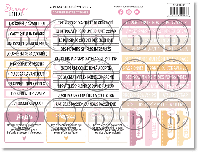 Coffret Entre Copines | Scrapbooking Amitié & Souvenirs