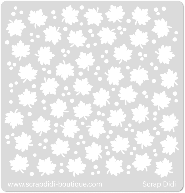 Pochoir - Feuilles d’érable 14 × 14 cm – Au cœur de la forêt