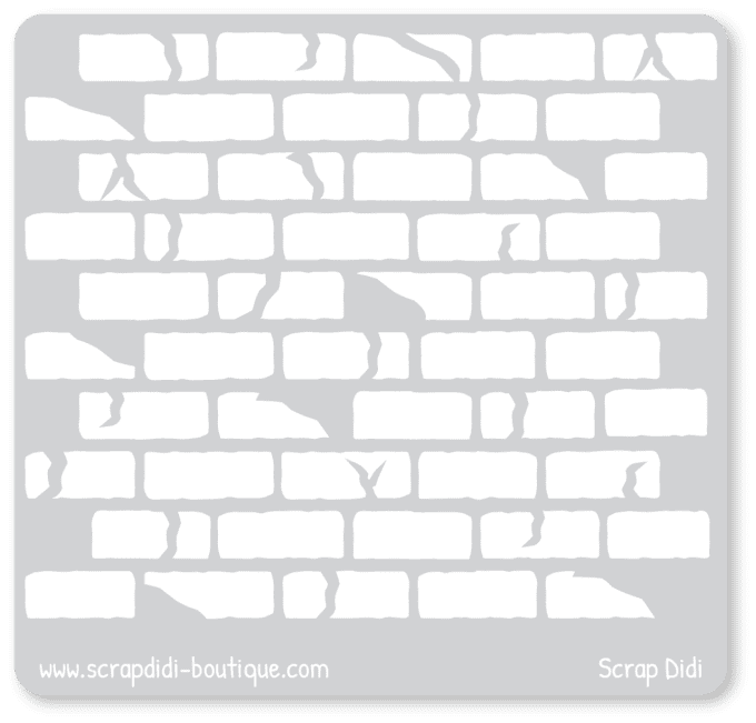 Pochoir - Mur de briques - 10x10 cm