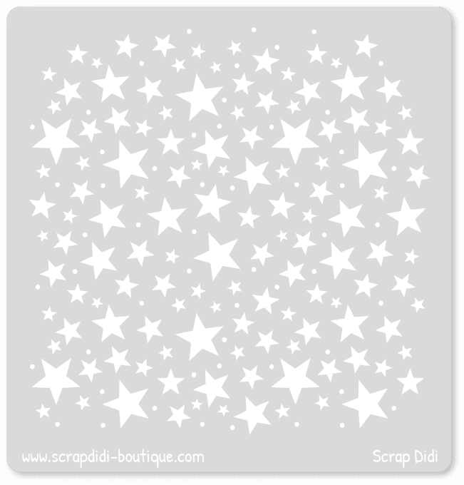 Pochoir - Etoiles - 14x14 cm