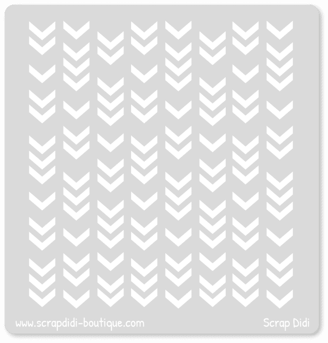 Pochoir - Chevrons - 14x14 cm