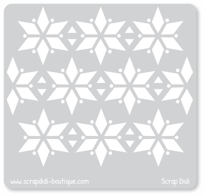 Pochoir - Hiver zen - 10x10 cm