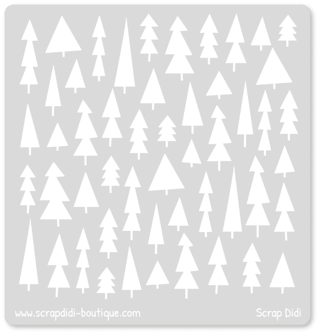 Pochoir - Sapins - 14x14 cm