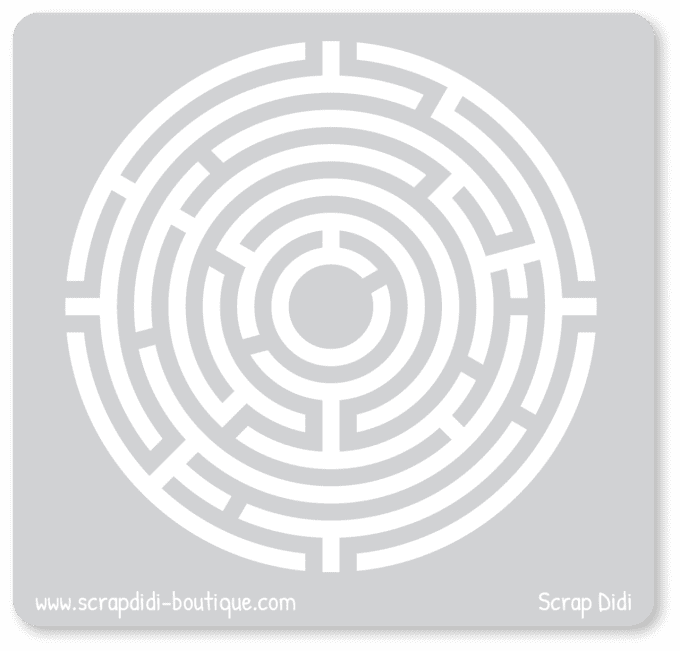 Pochoir - Labyrinthe - 10x10 cm