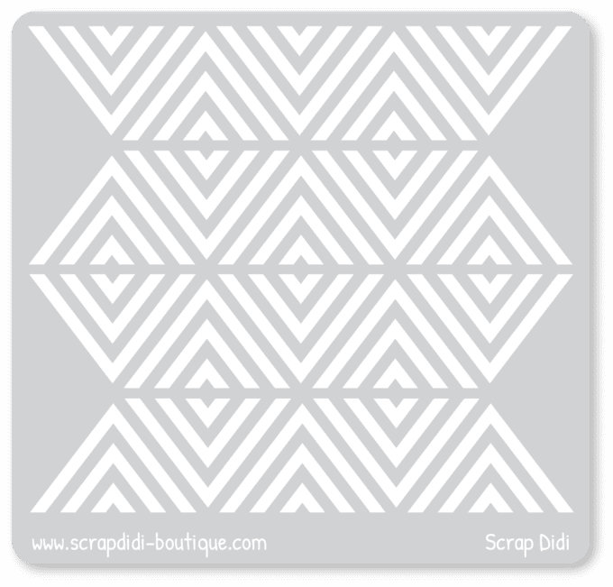 Pochoir - Chevrons graphiques - 10x10 cm