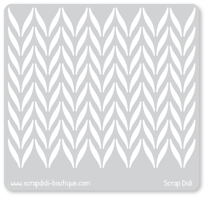 Pochoir - Chevrons arrondis - 10x10 cm