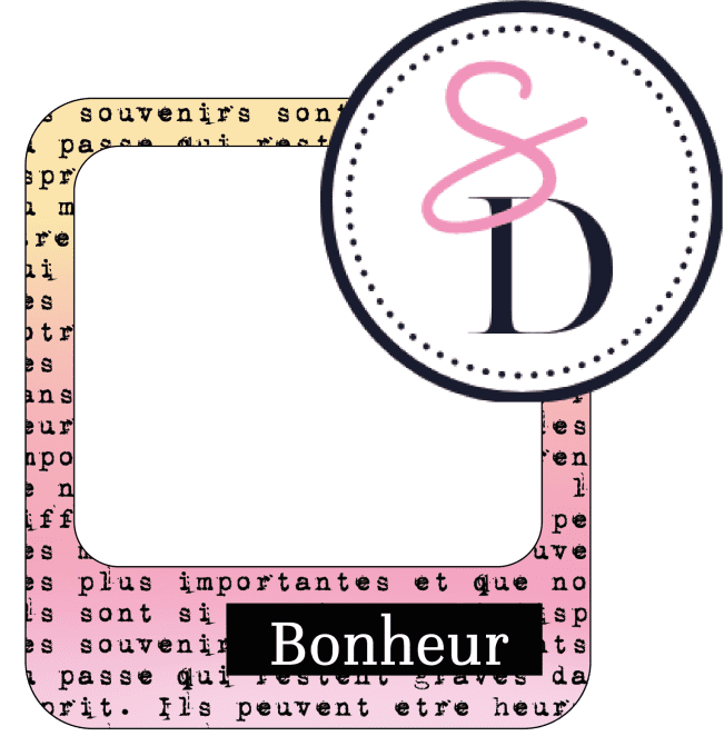 Tampon caoutchouc - Polaroïd Bonheur Le chemin des créations