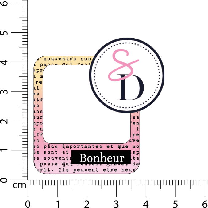 Tampon caoutchouc - Polaroïd Bonheur Le chemin des créations