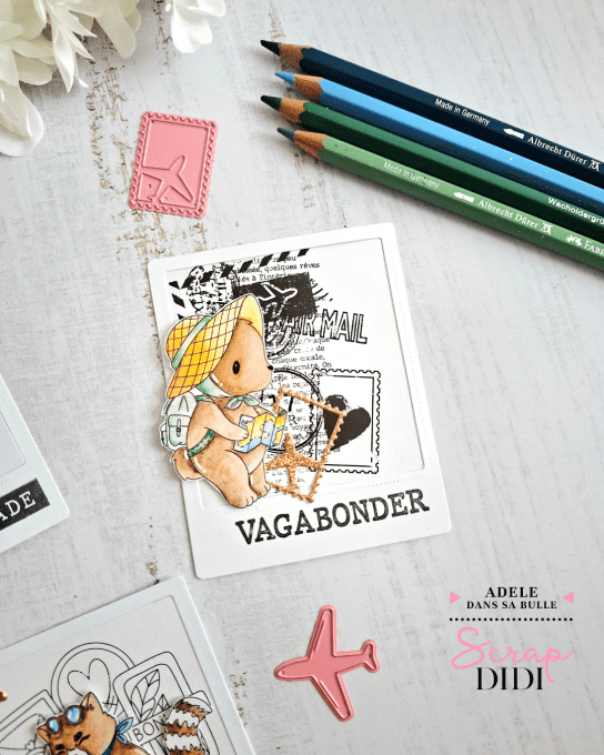 Tampon caoutchouc - L'OURSON BAROUDEUR - Carnet de Bord