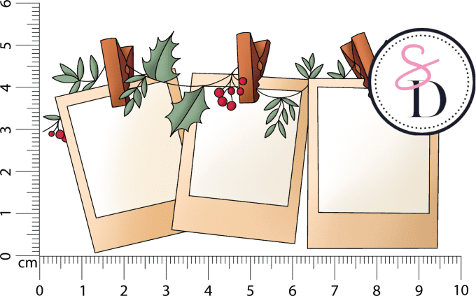 Tampon caoutchouc - Polaroïds d'hiver