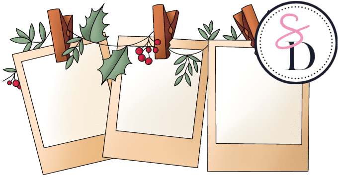 Tampon caoutchouc - Polaroïds d'hiver