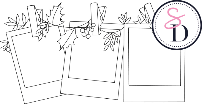 Tampon caoutchouc - Polaroïds d'hiver