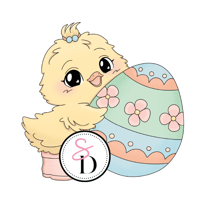 Tampon caoutchouc - Poussin gourmand - Les trésors de Pâques | Nouvelle récolte