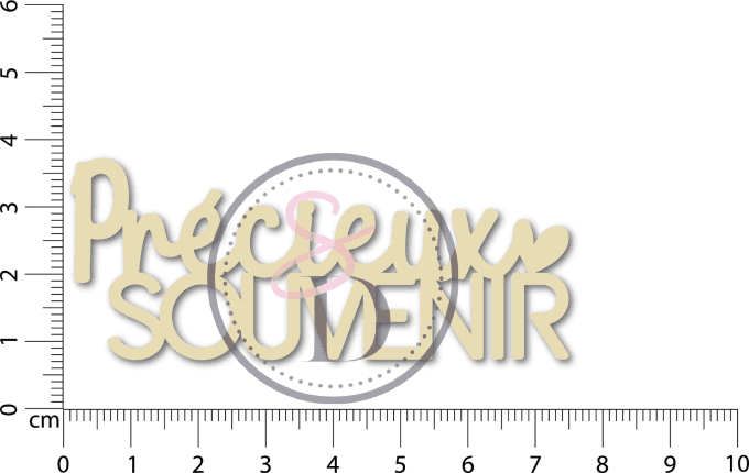 Mot en carton bois adhésif “Précieux souvenir” – Ma bulle de bonheur