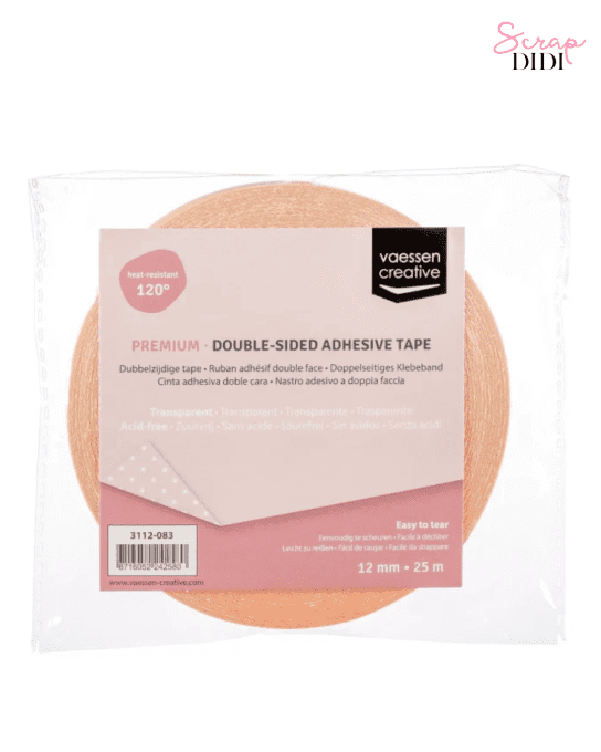 Premium Ruban Adhésif Double Face 12mm x 25m – Précision | Scrapbooking