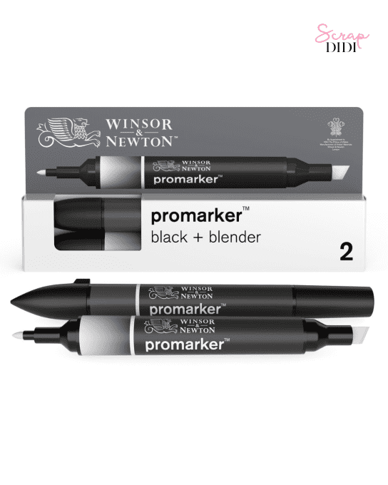 Set Promarker Noir + Blender Winsor & Newton – 2 marqueurs double pointe