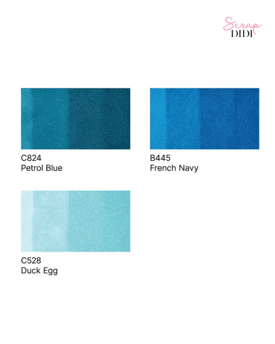 Set Promarker 3 tons Bleus Winsor & Newton – 3 marqueurs double pointe