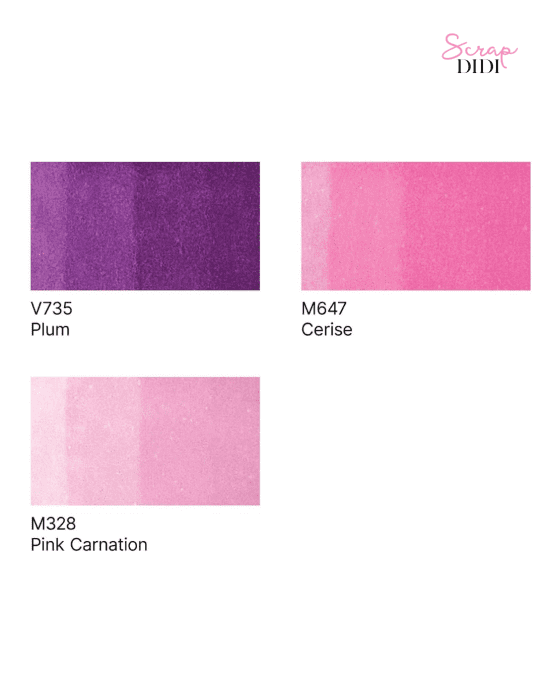 Set Promarker 3 tons Rose Winsor & Newton – 3 marqueurs double pointe