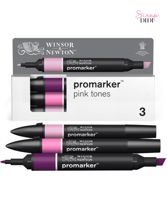 Set Promarker 3 tons Rose Winsor & Newton – 3 marqueurs double pointe