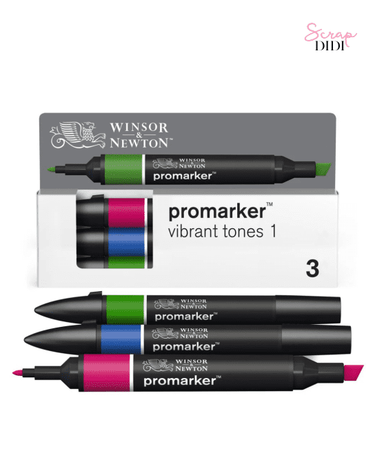 Set Promarker 3 tons Vifs 1 Winsor & Newton – 3 marqueurs double pointe