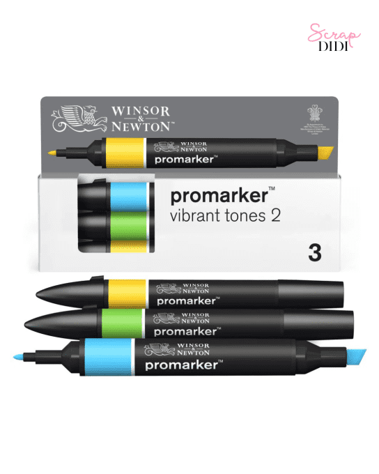 Set Promarker 3 tons Vifs 2 Winsor & Newton – 3 marqueurs double pointe
