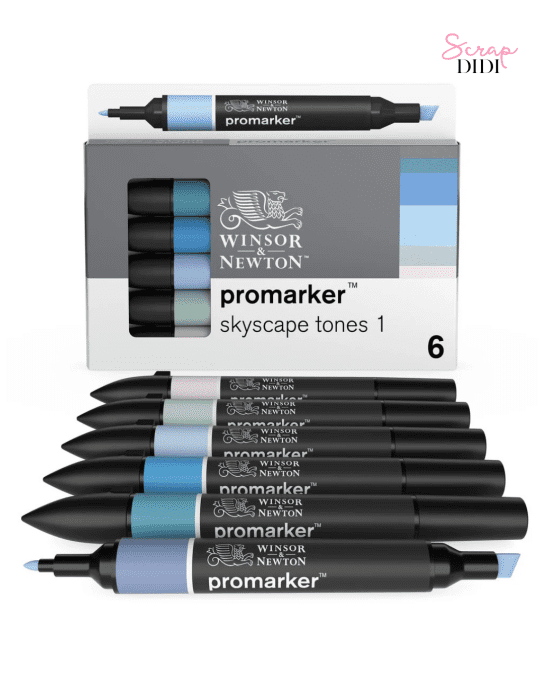 Set Promarker 6 tons Ciel 1 Winsor & Newton – 6 marqueurs double pointe