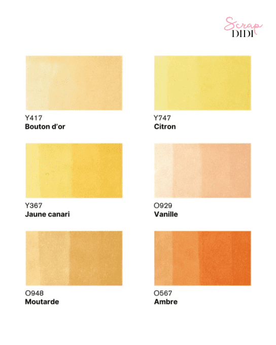 Set Promarker 6 tons Jaunes Winsor & Newton – 6 marqueurs double pointe