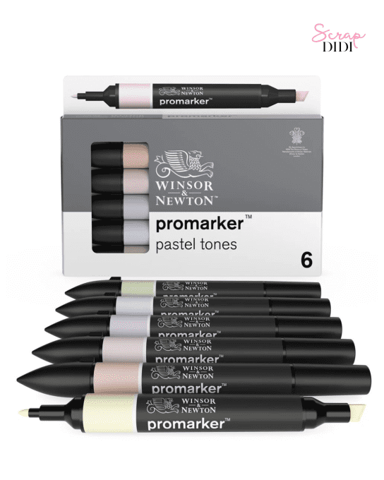 Set Promarker 6 tons Pastels Winsor & Newton – 6 marqueurs double pointe