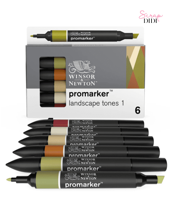 Set Promarker 6 tons Paysage 1 Winsor & Newton – 6 marqueurs double pointe