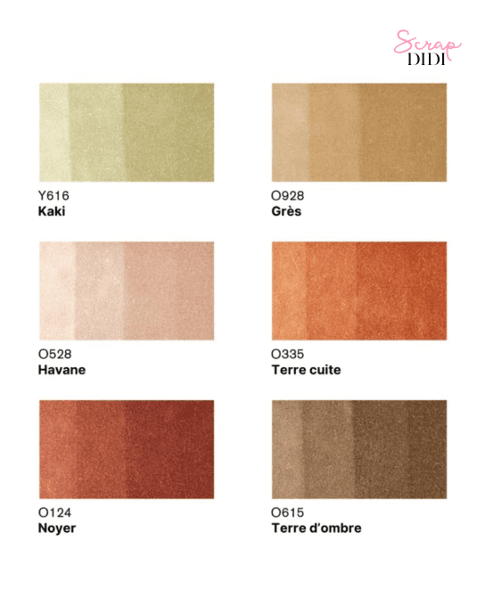 Set Promarker 6 tons Terreux Winsor & Newton – 6 marqueurs double pointe