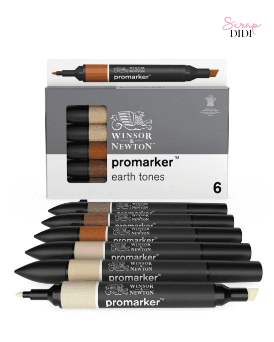 Set Promarker 6 tons Terreux Winsor & Newton – 6 marqueurs double pointe