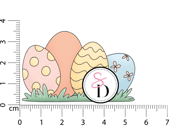 Tampon caoutchouc - Ribambelle d’œufs - Les trésors de Pâques | Nouvelle récolte