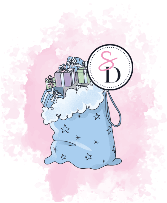 Tampon caoutchouc - Sac de cadeaux - Hiver Féérique