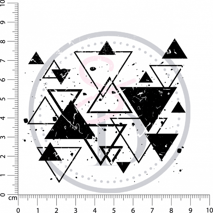 Tampon Fond triangles grunge