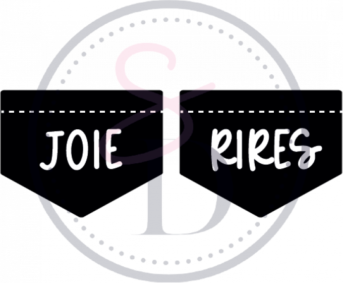 Tampons Tags joie et rire
