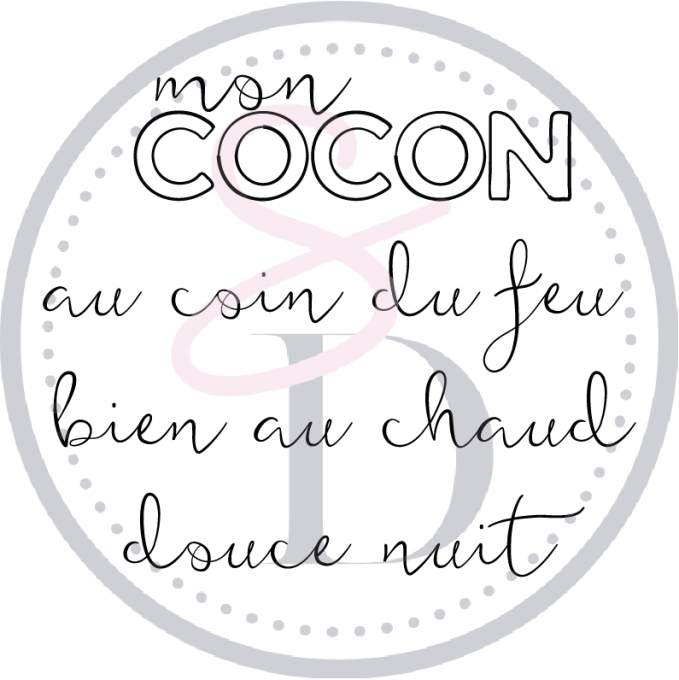 Tampon Mots "Mon cocon"
