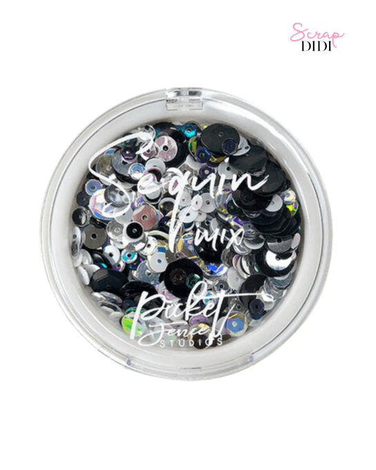 Sequin Mix Black Russian – Sequins Scrapbooking – Picket Fence Studios