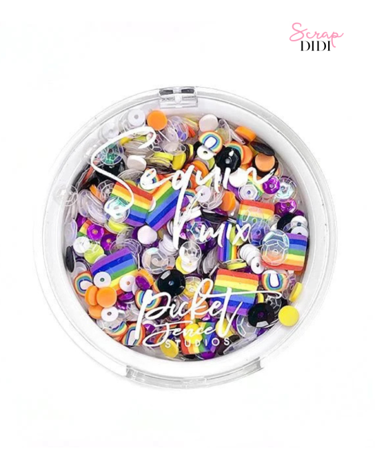 Sequin Mix Day of Rainbows – Sequins Scrapbooking – Picket Fence Studios