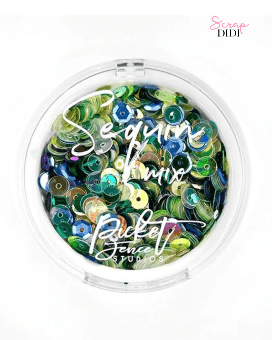 Sequin Mix Green Seas – Sequins Scrapbooking – Picket Fence Studios