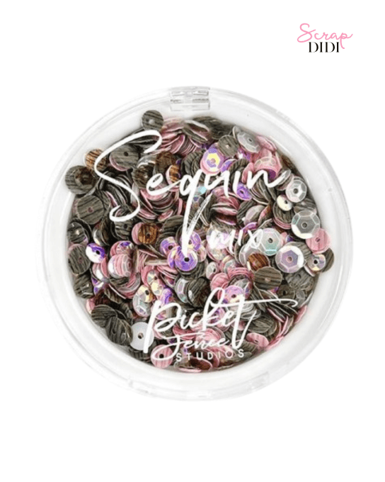 Sequin Mix Pink Camo – Sequins Scrapbooking – Picket Fence Studios