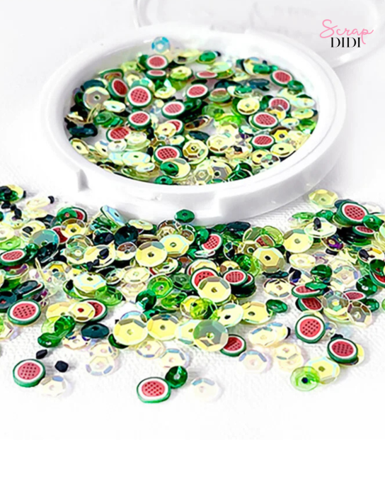 Sequin Mix Watermelon Crush – Sequins & Embellissements Scrapbooking – Picket Fence Studios