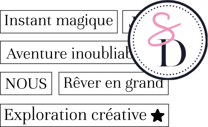 Tampon caoutchouc - Set de mots Le chemin des créations