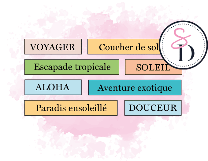Tampon caoutchouc - SET DE MOTS - Sous les tropiques