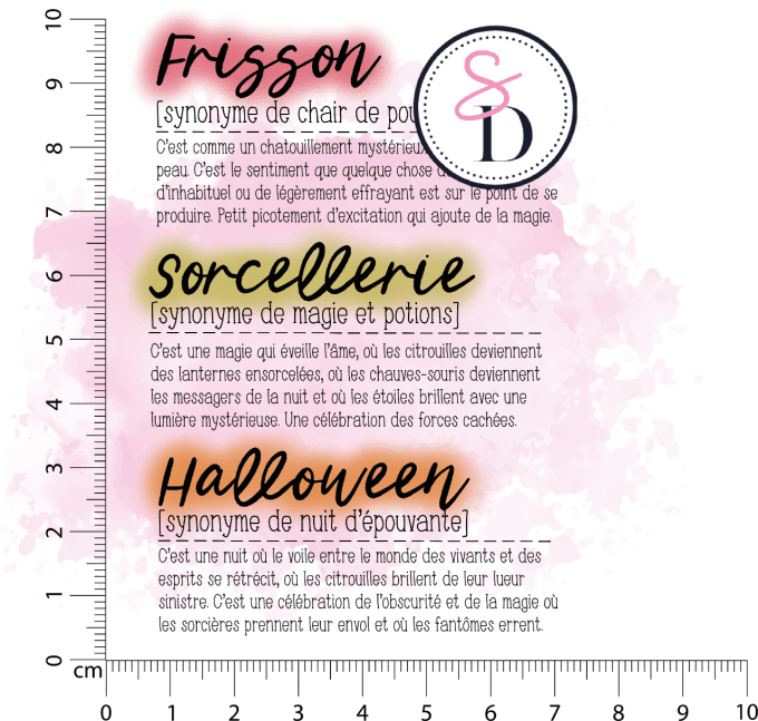 Tampons caoutchouc Synonymes - La magie d'Halloween 