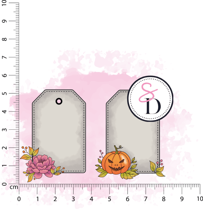 Tampons caoutchouc Duo de tags - La magie d'Halloween