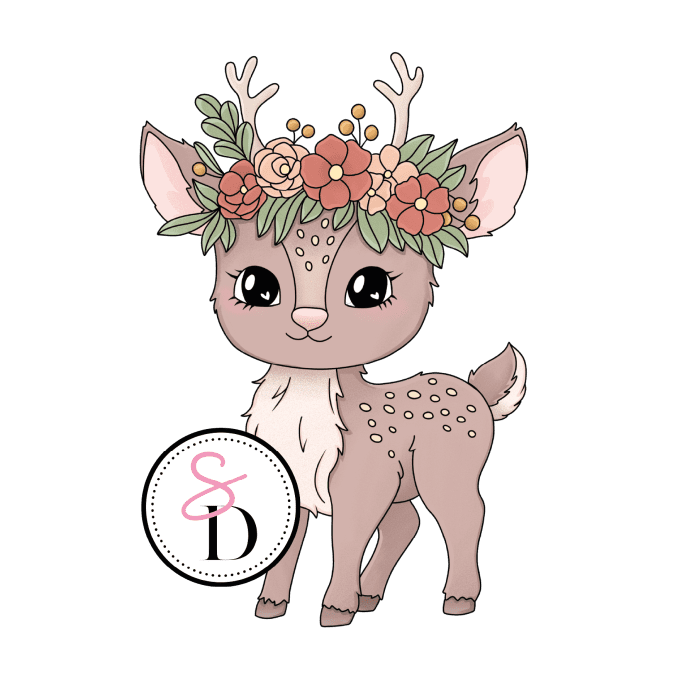 Tampon caoutchouc - Biche bohémienne - Rêverie Bohémienne