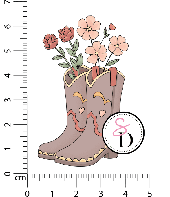 Tampon caoutchouc - Bottes fleuries - Rêverie Bohémienne