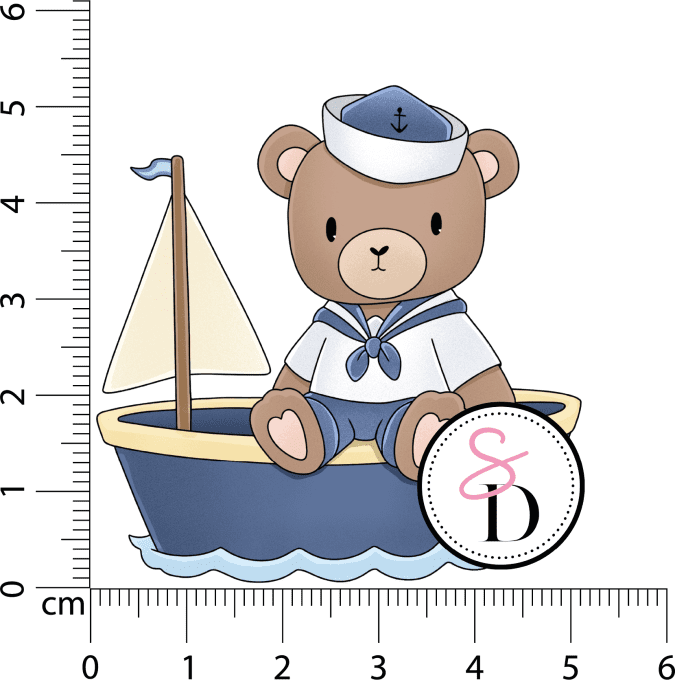 Tampon Caoutchouc – Capitaine Ourson – Un Air Marin